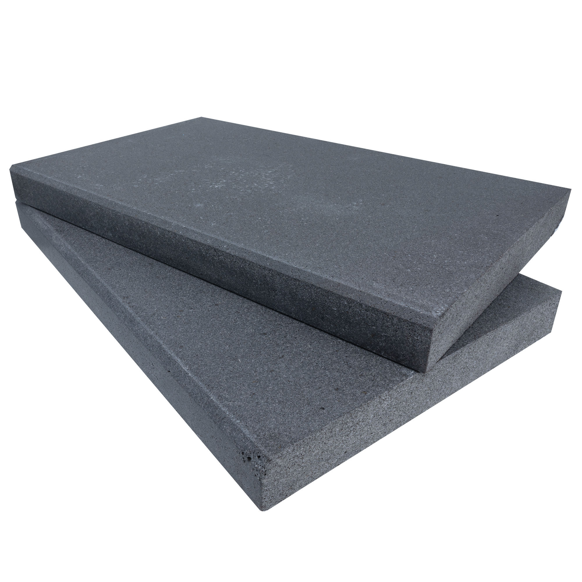 Black Basalt Tumbled+brushed 14x24x2 Eased Edge Coping (beveled)