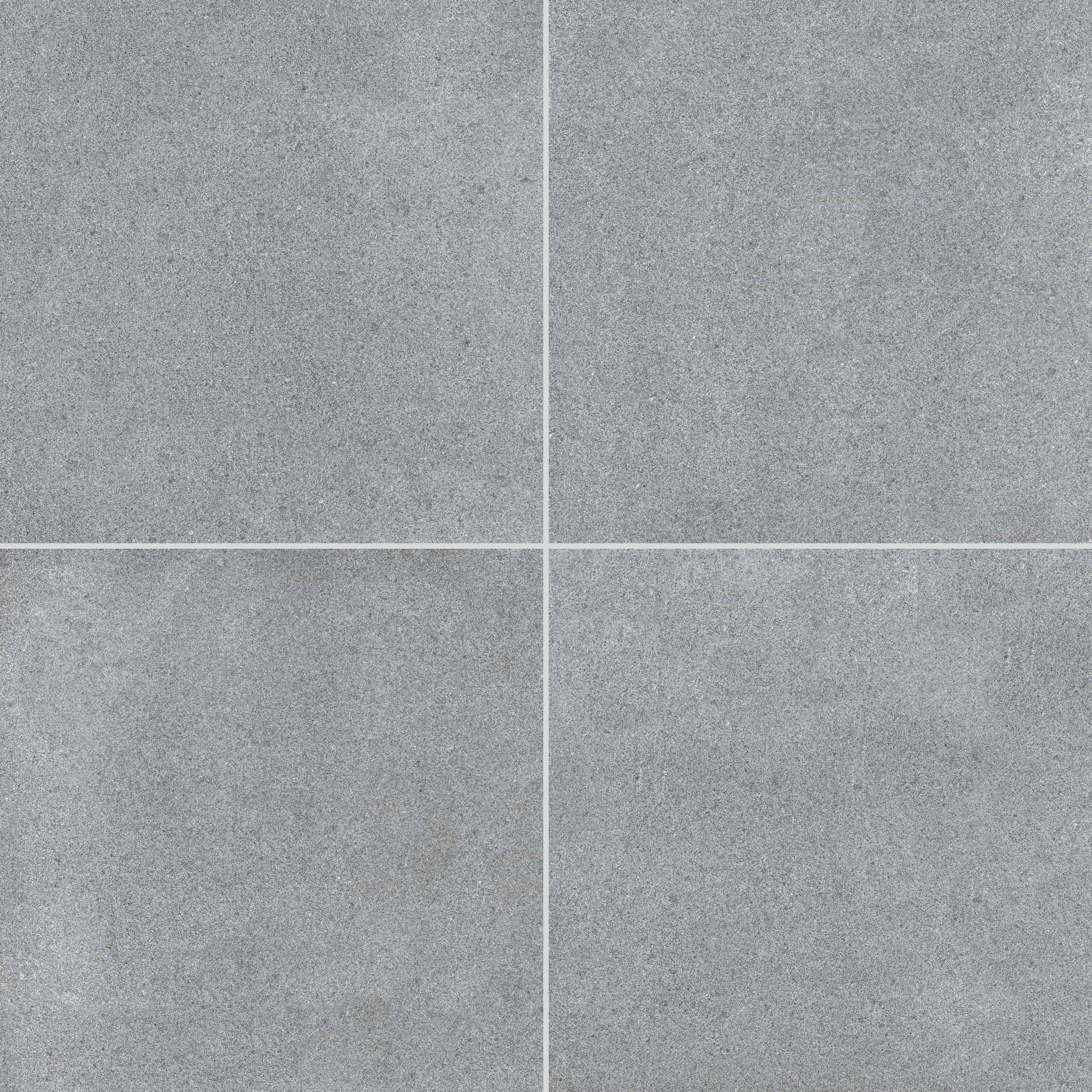 Close-up of Sira Gray Matte 24x24x2cm Rectified Porcelain Paver showcasing a smooth, matte finish with subtle gray tones and fine texture. Ideal for modern hardscape projects, blending elegance with durability in outdoor spaces.