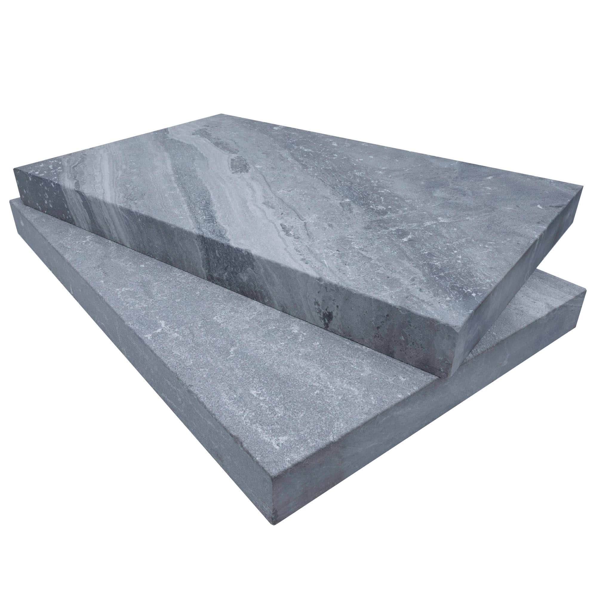Aegean Grey Marble Sand Blasted 16x24x2 Eased Edge Coping