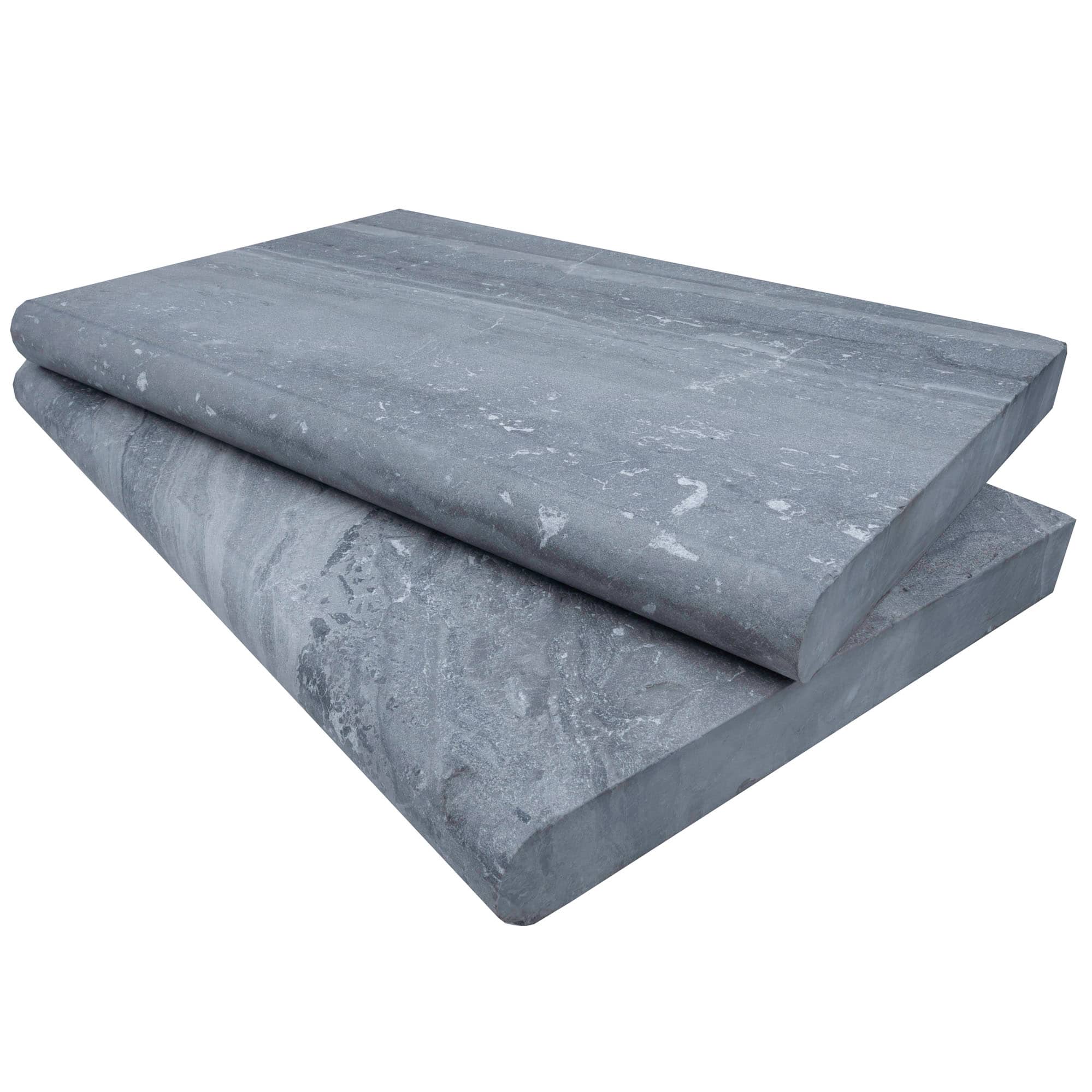 Aegean Grey Marble Sand Blasted 16x24x2 Single Bullnose Coping