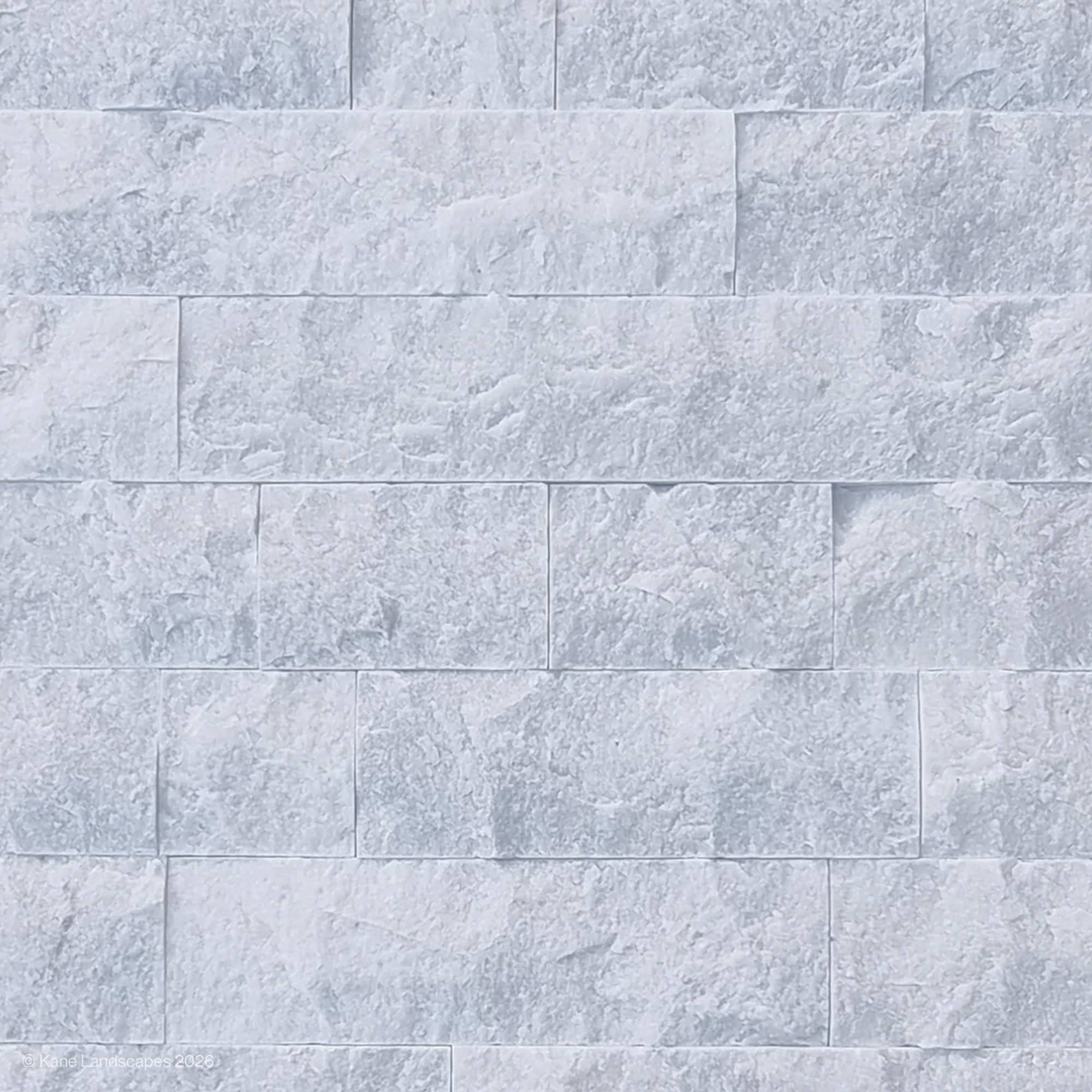 Afyon White Marble Splitface Veneer - 4" X Free Length