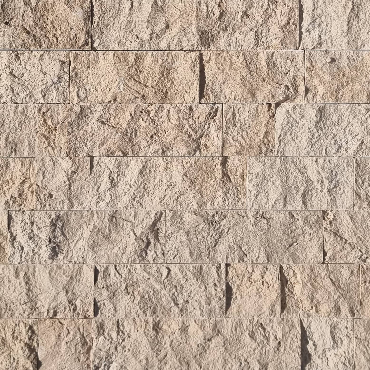 Ivory Travertine Splitface Veneer - 4" X Free Length