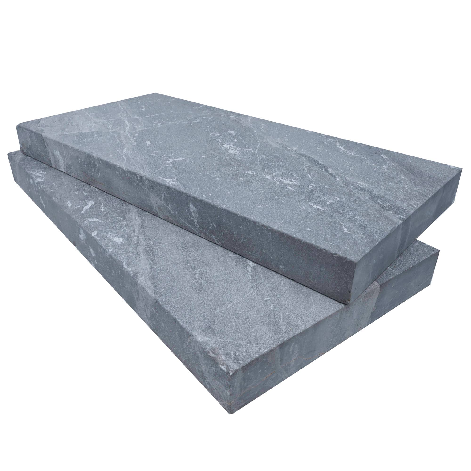 Aegean Grey Marble Sand Blasted 12x24x2 Eased Edge Coping