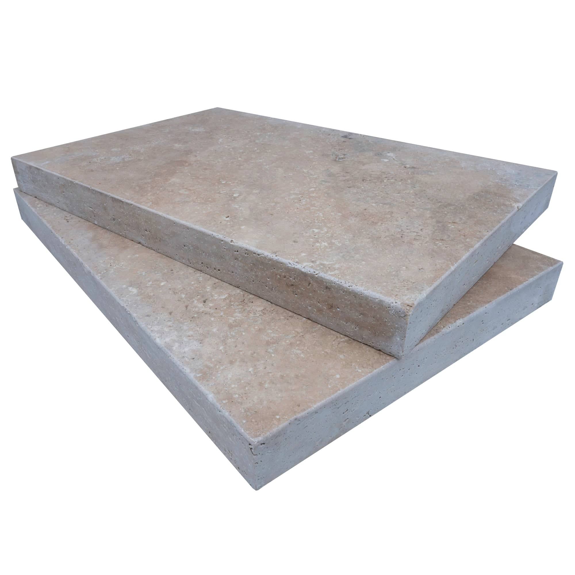 Philly Travertine Tumbled 16x24x2 Eased Edge Coping - Premium