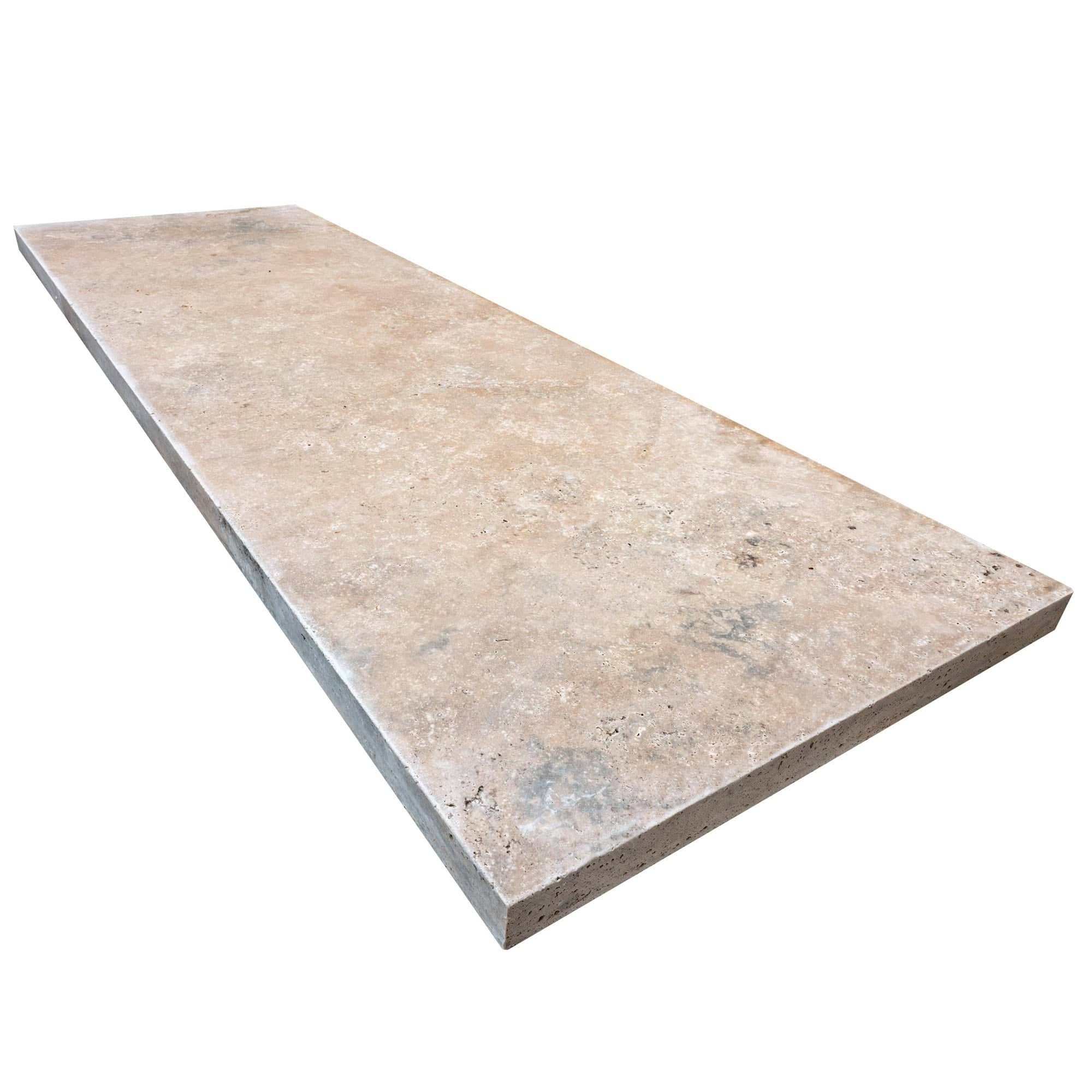 Philly Travertine Tumbled 24x72x2 Eased Edge Tread