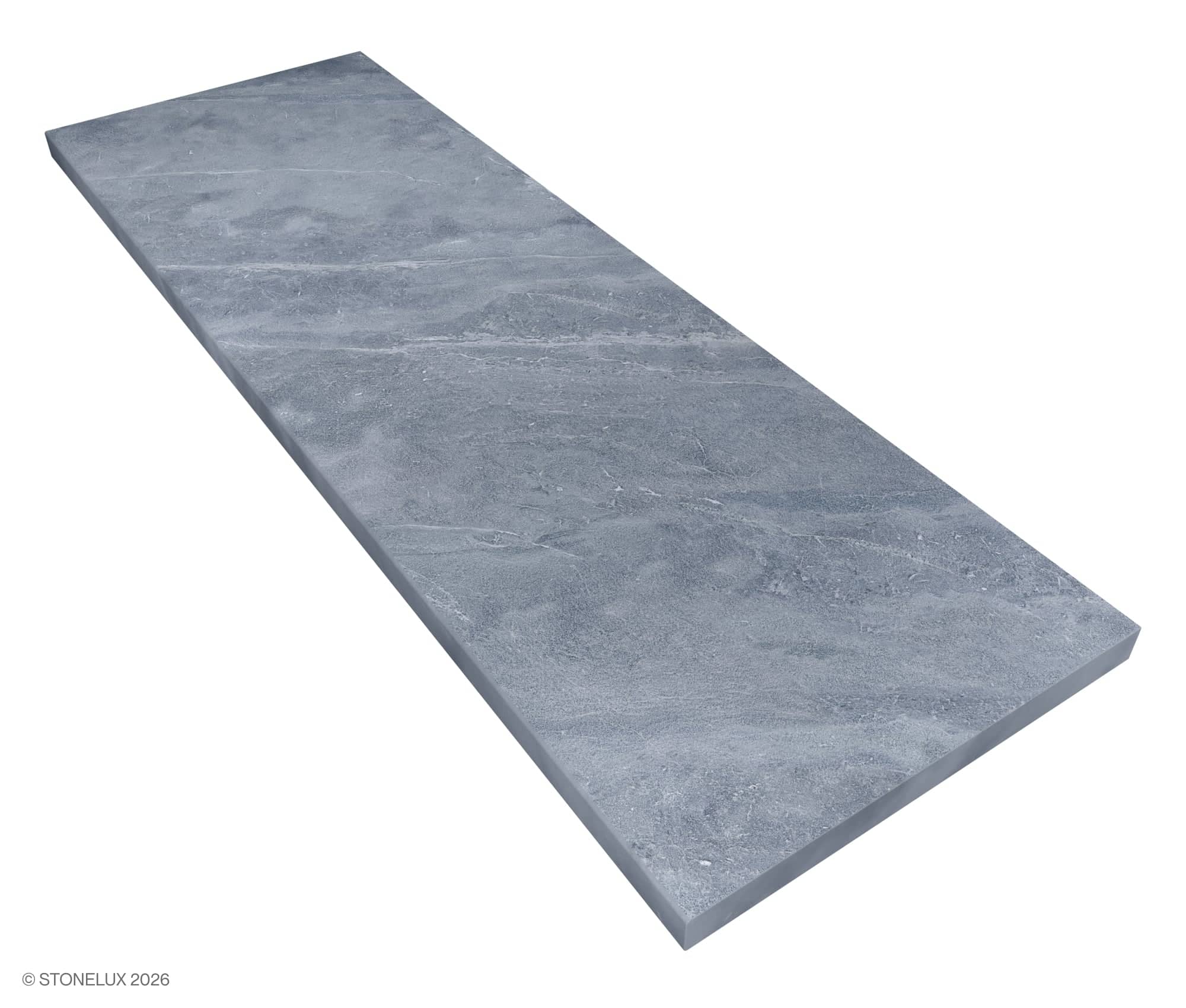 Aegean Grey Marble Sand Blasted 24x72x2 Eased Edge Tread