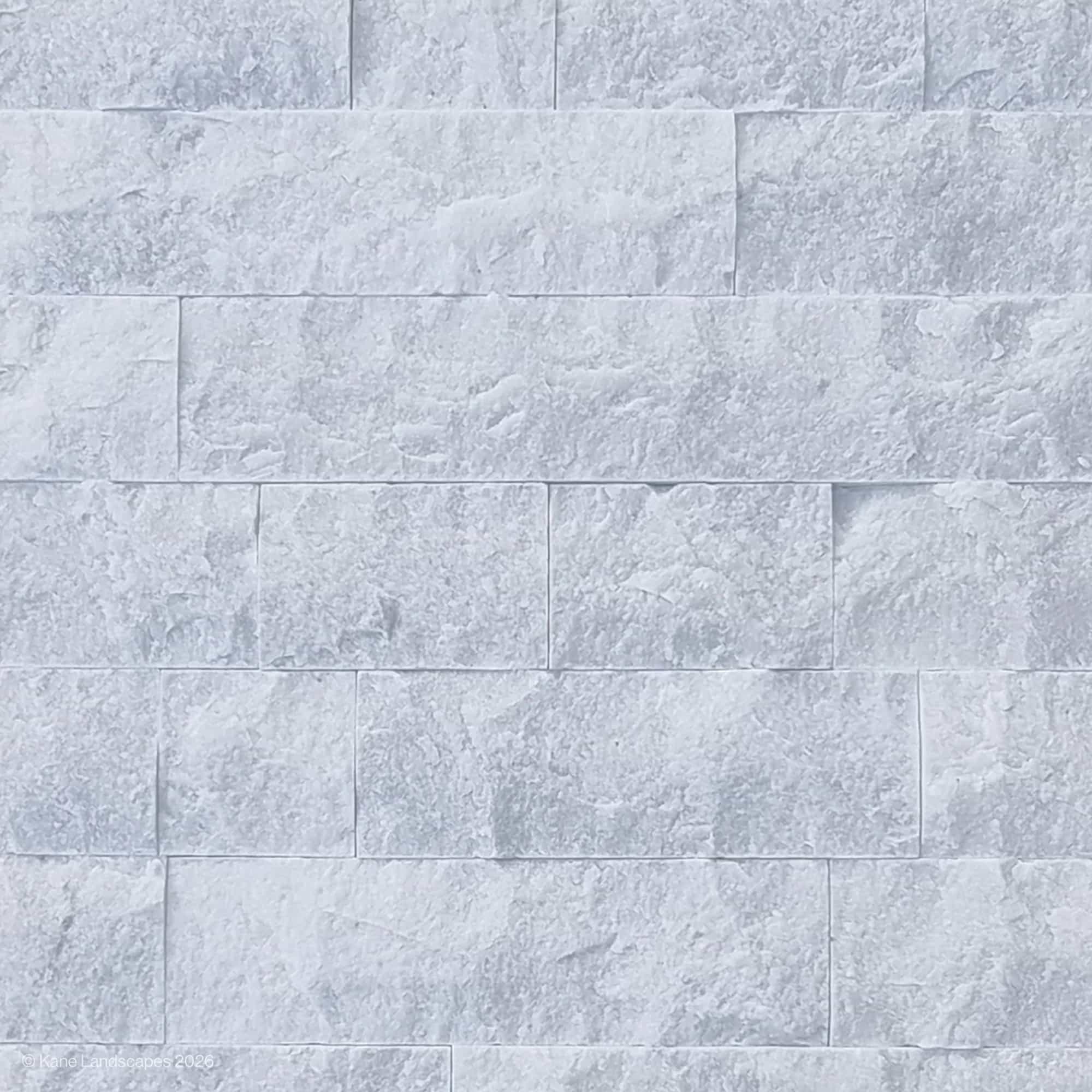 Afyon White Marble Splitface Veneer - 4" x Free Length