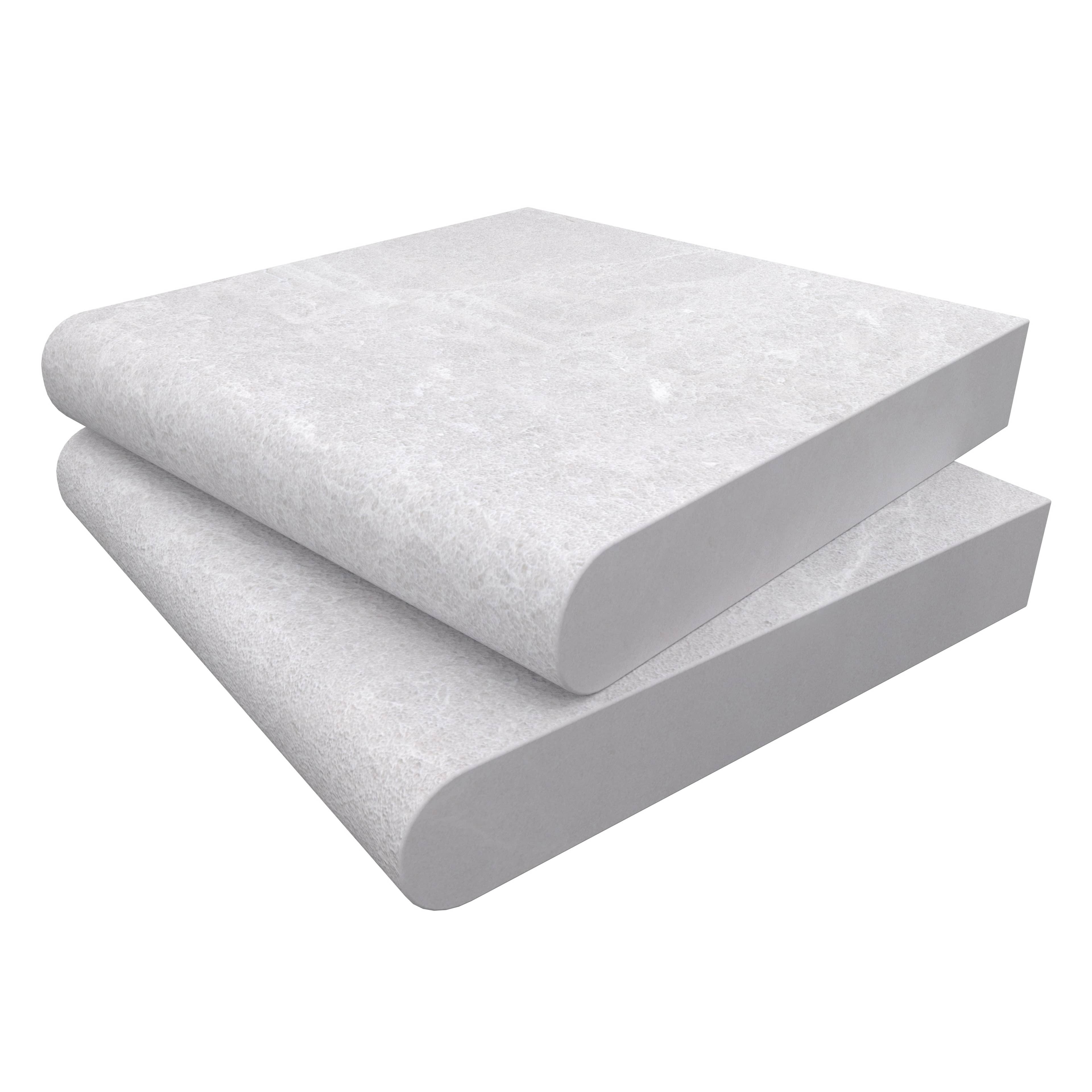 Pera Cream Marble Sand Blasted 12x12x2 Single Bullnose Coping