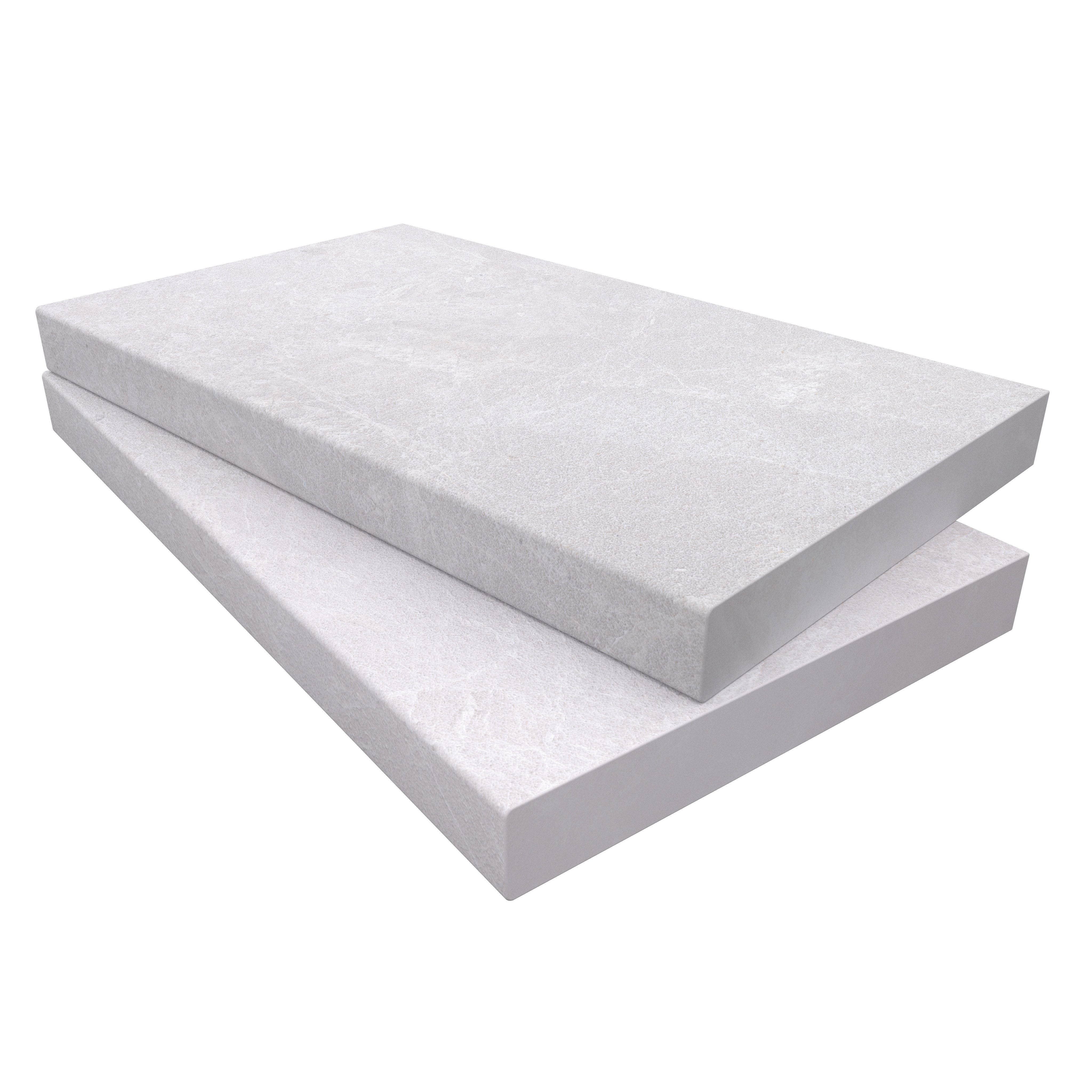 Pera Cream Marble Sand Blasted 14x24x2 Eased Edge Coping