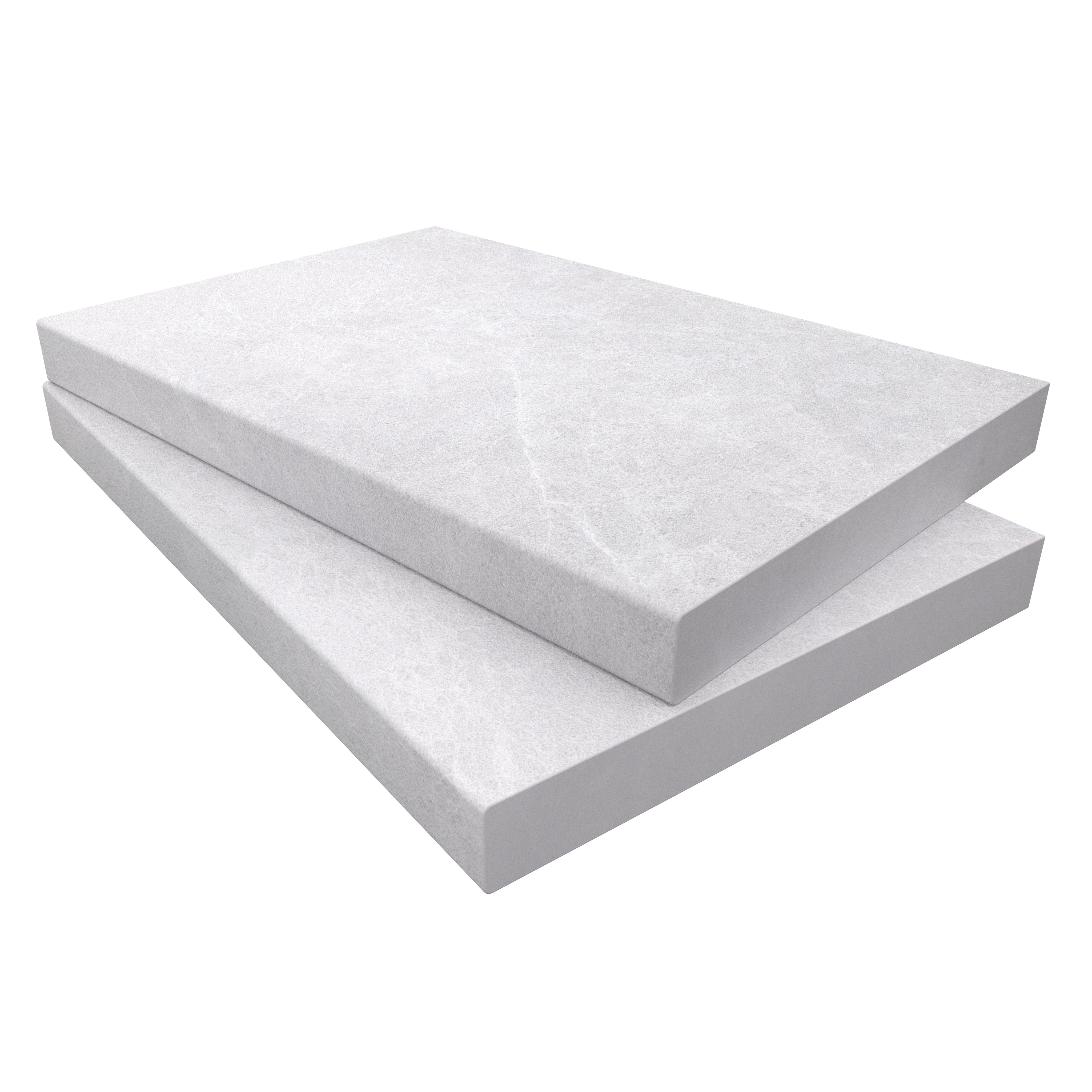 Pera Cream Marble Sand Blasted 16x24x2 Eased Edge Coping