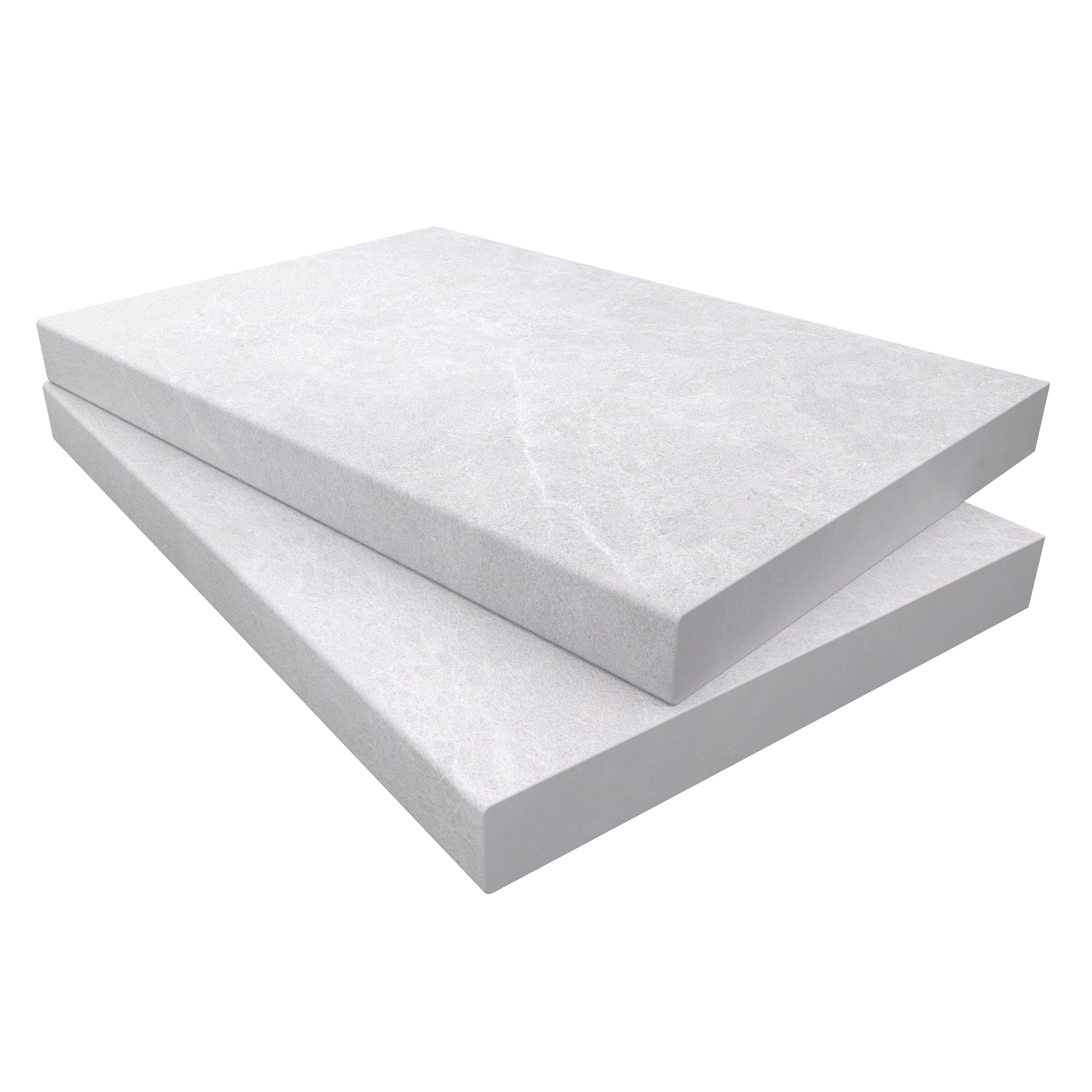 STONELUX Pera Cream Marble Sand Blasted 16x24x2 Eased Edge Coping in Pera Cream Marble - Marble